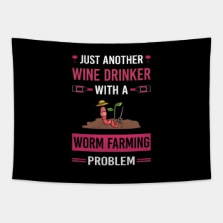 Wine Drinker Worm Farming Farmer Vermiculture Vermicompost Vermicomposting Tapestry