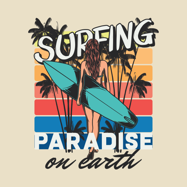 Surfing Paradise on Earth by Golden Eagle Design Studio