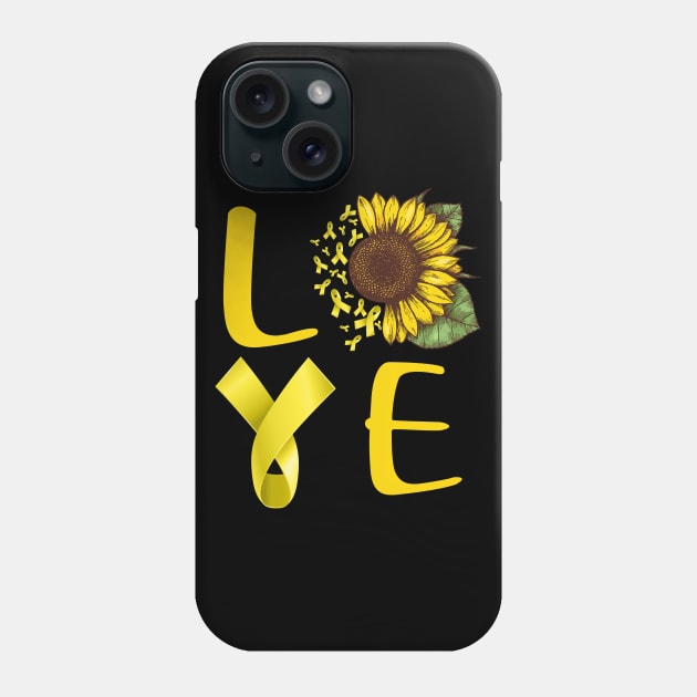 love spina bifida sunflower Phone Case by TeesCircle
