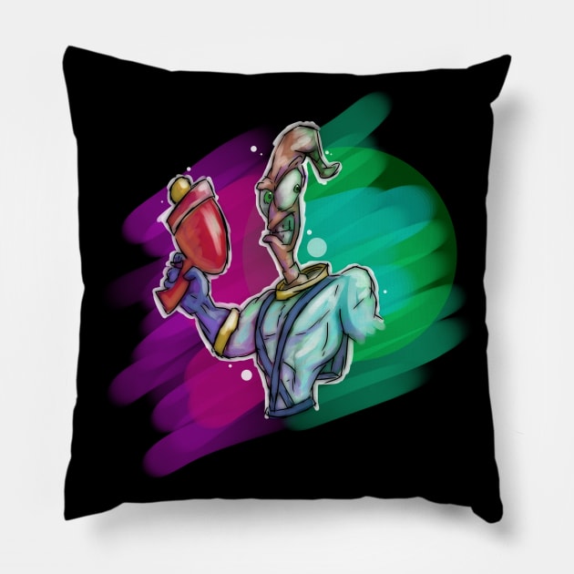 Wiggly James Pillow by Beanzomatic