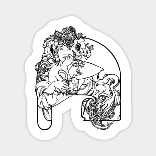 Alphonse Mucha Beer Magnet