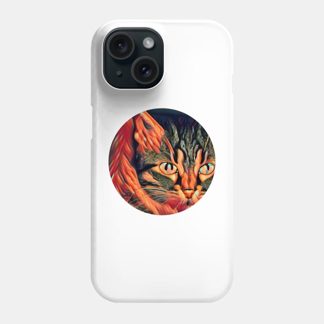 Curled Up floppy cat Phone Case by GoranDesign