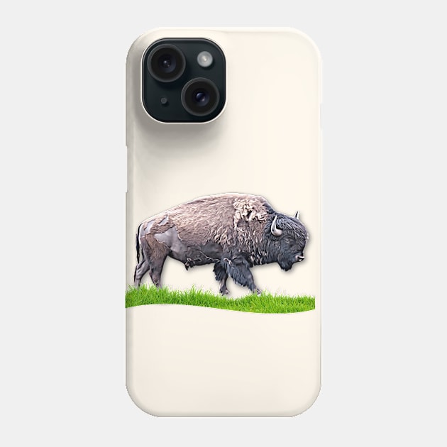 Bison Roaming No.1 Phone Case by MaryLinH