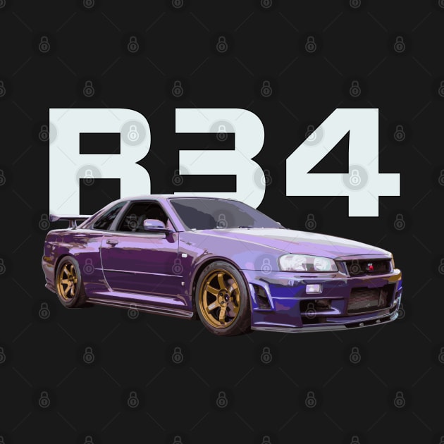 JDM CAR R34 bnr34 V-SPEC Midnight Purple III v-spec by cowtown_cowboy