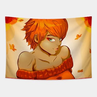 red hair Tapestry