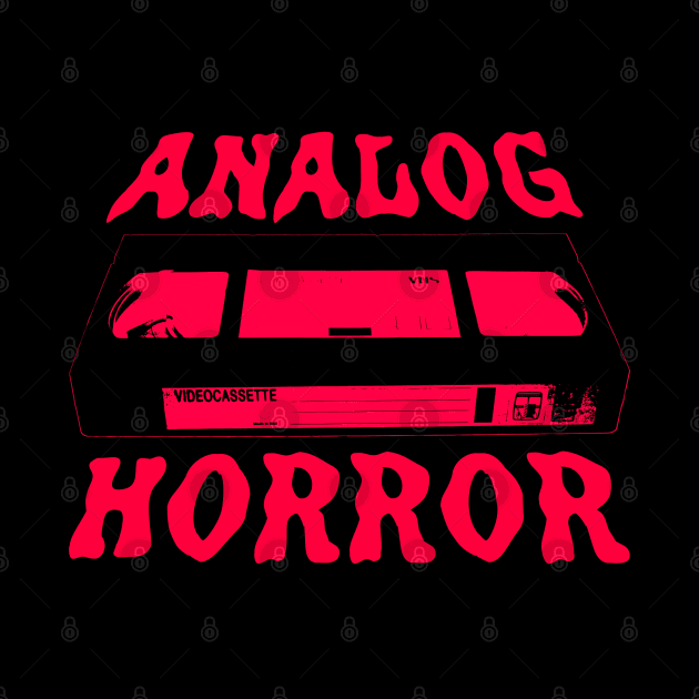 Analog Horror Red VHS Tape Retro 80's 90's Nostalgia by blueversion