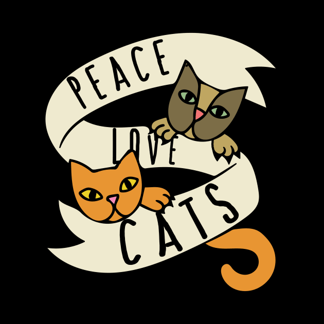 Peace Love Cats by bubbsnugg