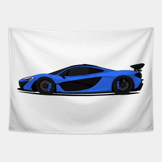 MCLAREN P1 BLUE Tapestry by VENZ0LIC