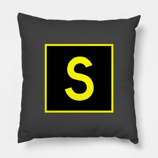 S - Sierra - FAA taxiway sign, phonetic alphabet Pillow