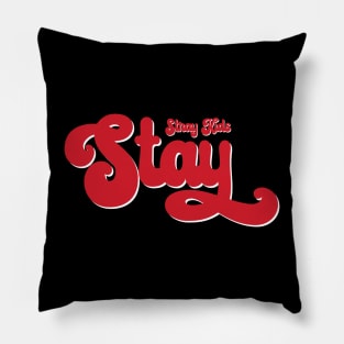 Stray Kids SKZ Stay swirl red typography Pillow