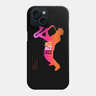 Modern JAZZ MUSIC Festival Lover Musician Saxophone player t-shirt futuristic design Phone Case