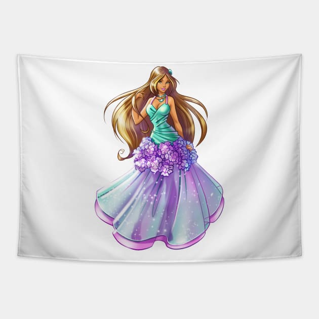 Flora Flower Princess Tapestry by Zoratrix