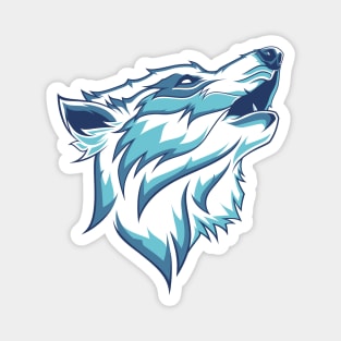 blue wolves Magnet