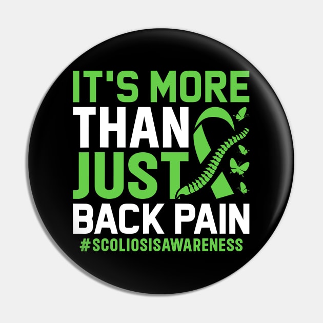 Scoliosis Warrior - Back Injury Survivor Scoliosis Awareness Pin by JazlynShyann