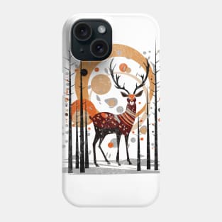 Mid century deer Phone Case