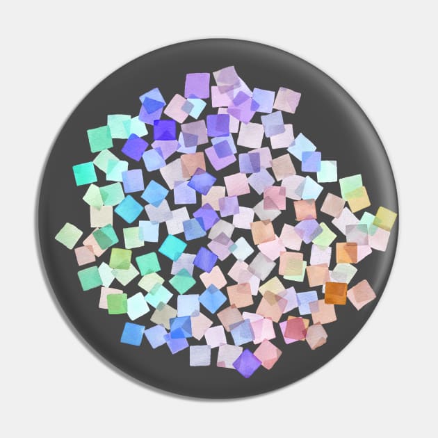 Confetti Plaids Party Rainbow Blue Pin by ninoladesign