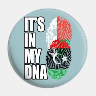 Malagasy And Libyan Mix Heritage DNA Flag Pin