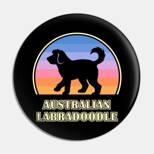 Australian Labradoodle Vintage Sunset Dog Pin