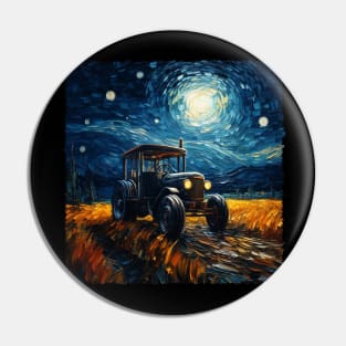 Dungaree Dreams Farmer's Style, Tractor Starry Night Pin