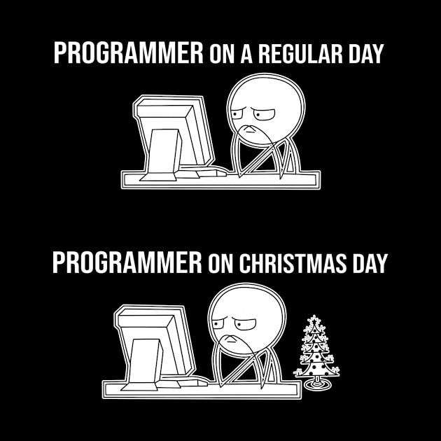 Programmer Coding at Christmas Gift for Software Developer by Cedinho