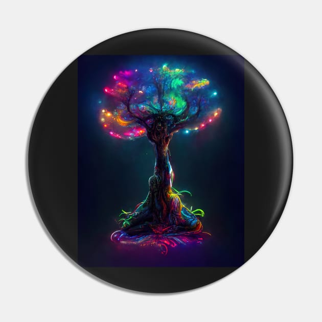 Cosmos Wishing Tree of Life and Dreams Pin by AlexandrAIart
