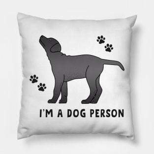 I'm a dog person grey Pillow