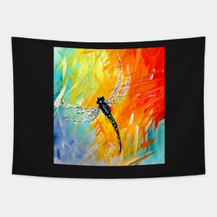 Rainbow Dragonfly Tapestry