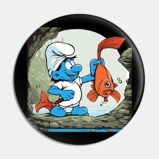 smurf fishing Pin