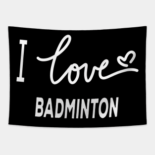 I Love Badminton Tapestry