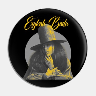 Baduizm Erykah Badu Grey Pin