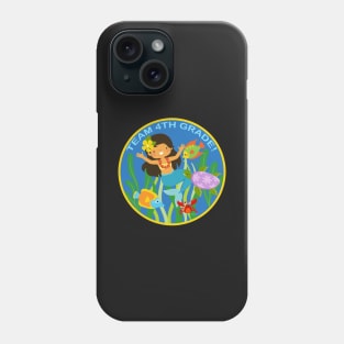 Team 4th Grade! Underwater Friends School Mermaid Children Back to School Phone Case