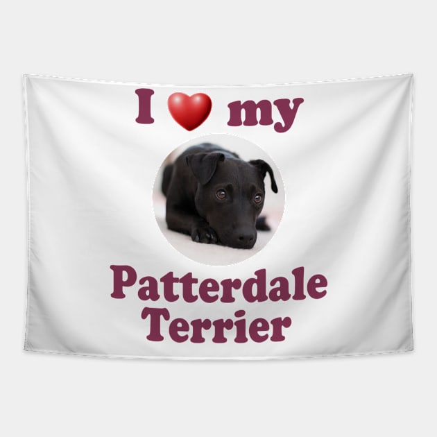 I Love My Patterdale Terrier Tapestry by Naves