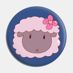 Flower Sheep Face Pin