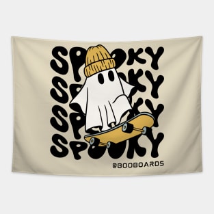 Spooky Ghost Skateboarder Tapestry