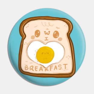 I Heart Breakfast Pin