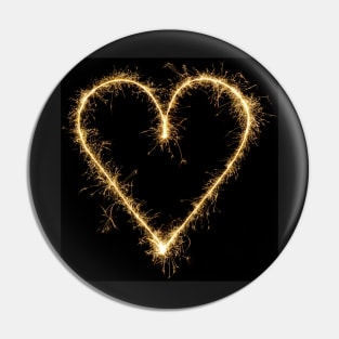Heart shape made of sparkles Pin