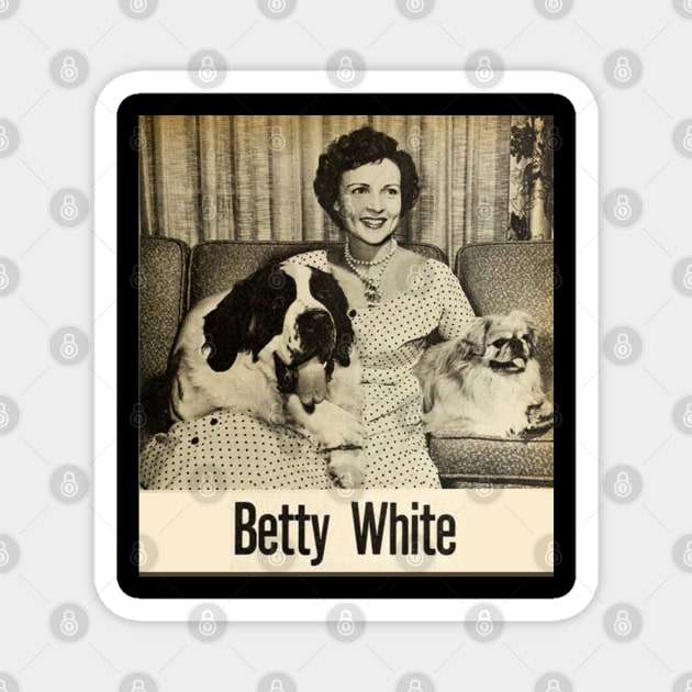 betty white vintage Magnet by captainbubble