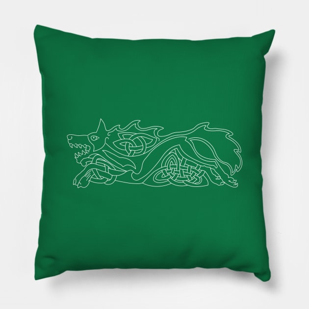 Celtic Wolf Pillow by LordNeckbeard