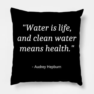 Quote About Water Day Pillow