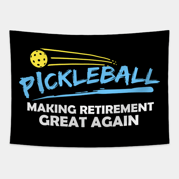 Retirement Great Again Pickleball Gift Pickleball Print Tapestry by Linco