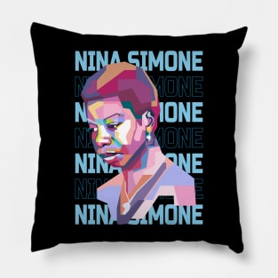 Abstract Nina Simone in WPAP Pillow