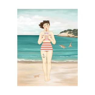 Girl On The Beach T-Shirt