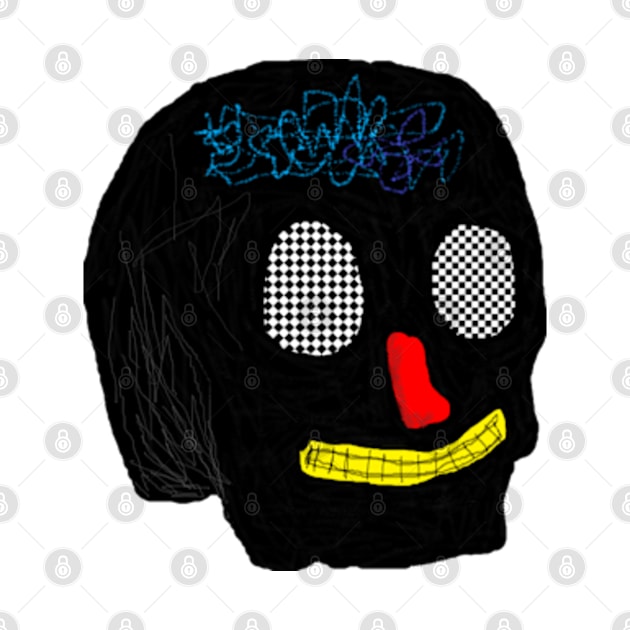 Skull Aesthetic | peaceful | Skull with checkerboard eyes by Panggahs