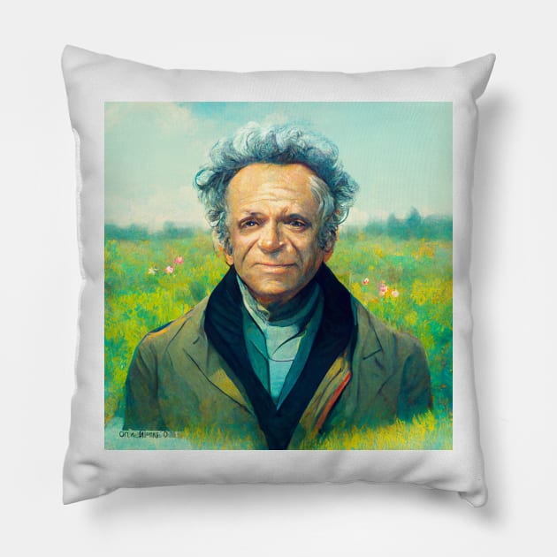 Arthur Schopenhauer | Positive Portrait Pillow by Classical