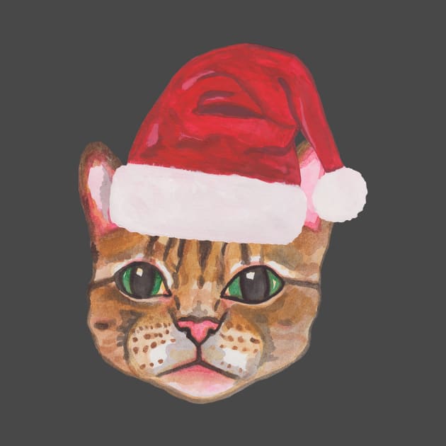 Santa cat by deadblackpony