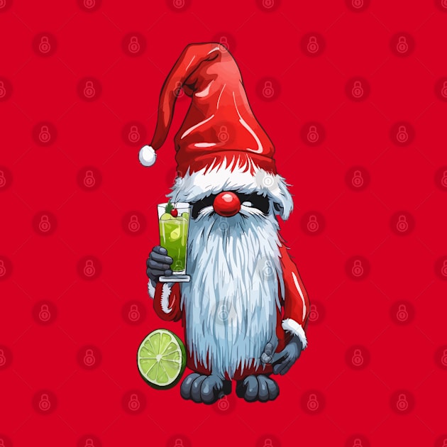 Nordic Nisse Gnome Gonk Holding A Glass Of‎ Lime Margarita by taiche