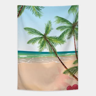 Tropical Beach Tapestry