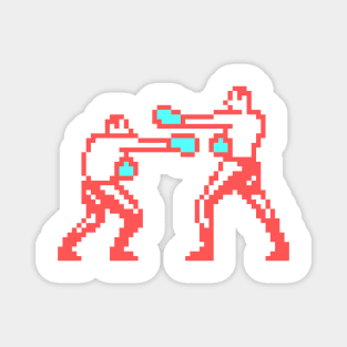 Boxing Men Pixel CGA Palette Magnet