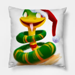 Cute Snake Drawing Pillow