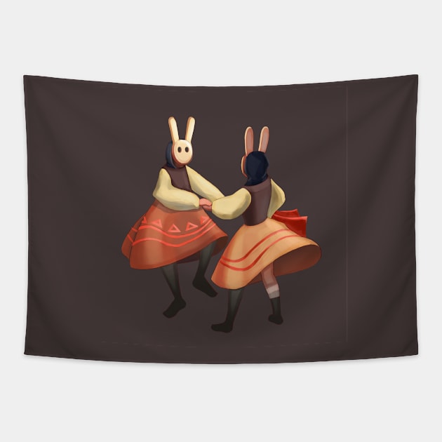 Mysterious dance Tapestry by Lizer